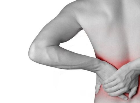 dor nas costas con osteocondrose